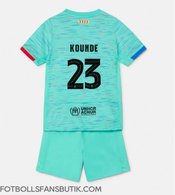 Barcelona Jules Kounde #23 Replika Tredje Tröja Barn 2023-24 Kortärmad (+ Korta byxor)